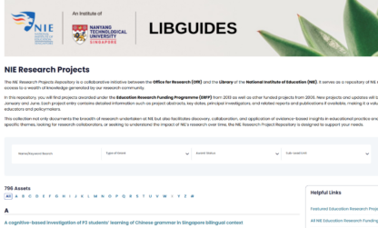 NIE Research Projects Repository